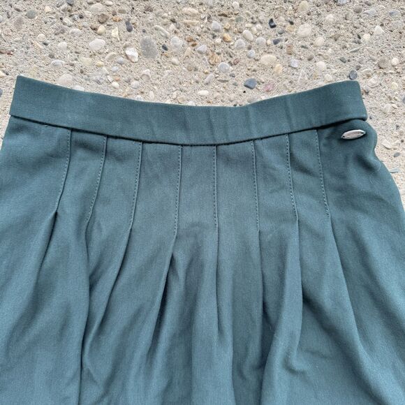 Zara Skirt Girls Size 11-12 Green Pleated School‎ Uniform California Badge Youth - Picture 2 of 8